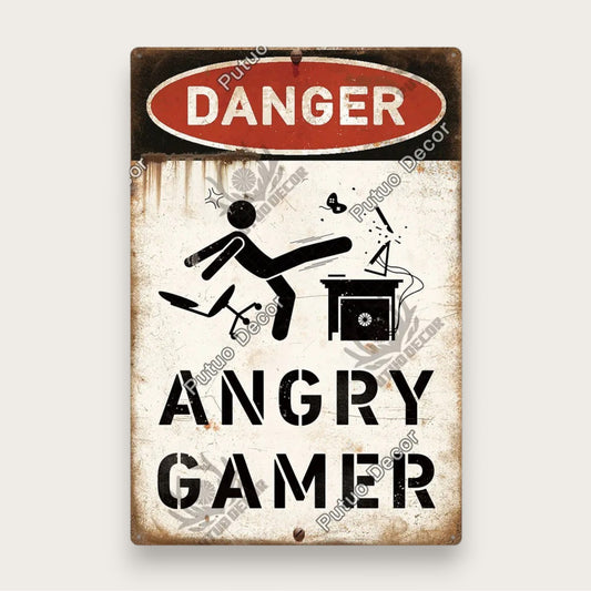 PLÅTSKYLT - "Angry gamer"