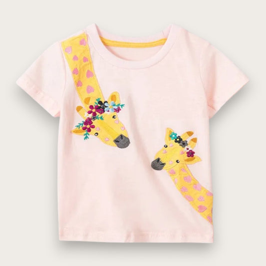BRODERAD T-SHIRT - 2-7 år
