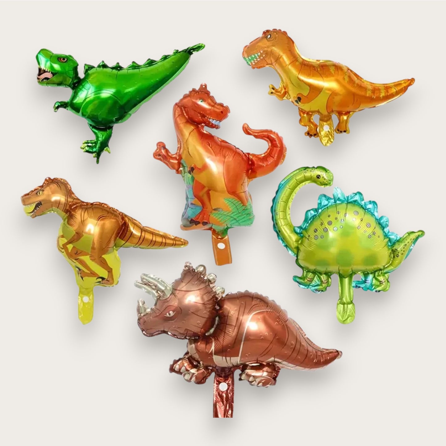 DINOSAURIEBALLONGER - 6 st mindre modeller