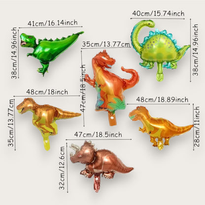 DINOSAURIEBALLONGER - 6 st mindre modeller