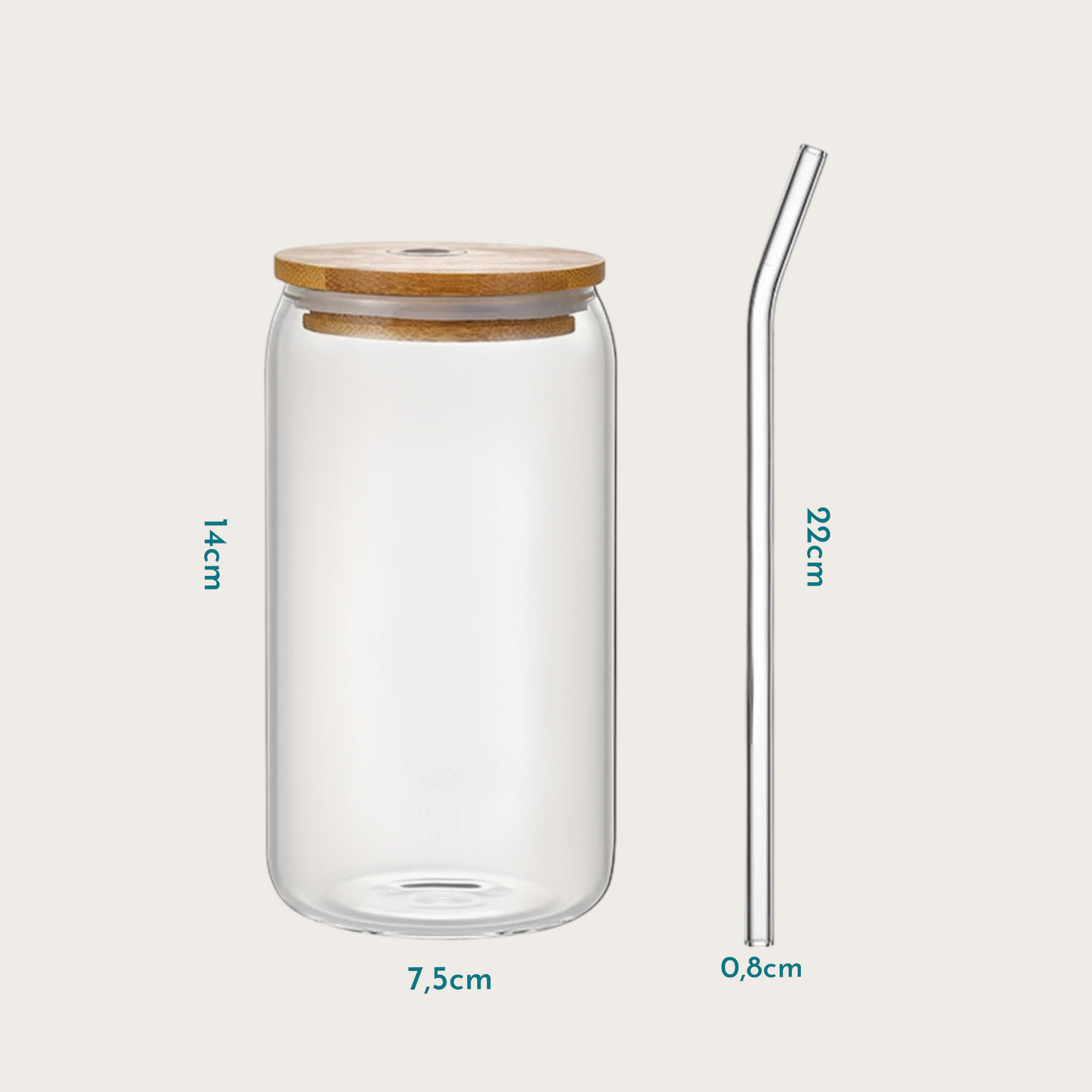GLAS MED LOCK & SUGRÖR