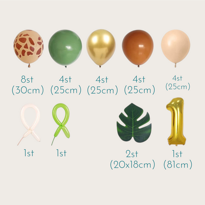 BALLONGSET I 29 DELAR - 1-7 år