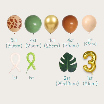 BALLONGSET I 29 DELAR - 1-7 år