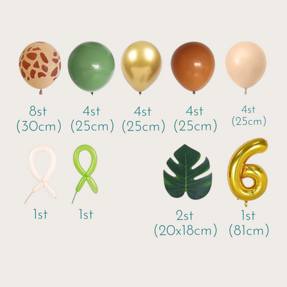 BALLONGSET I 29 DELAR - 1-7 år