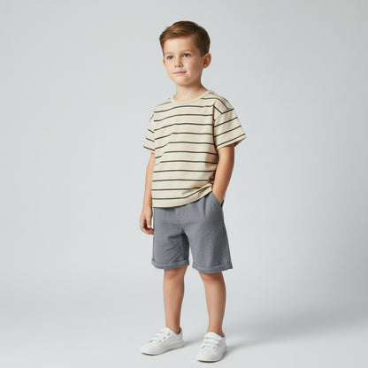barn-set-randig-t-shirt-shorts