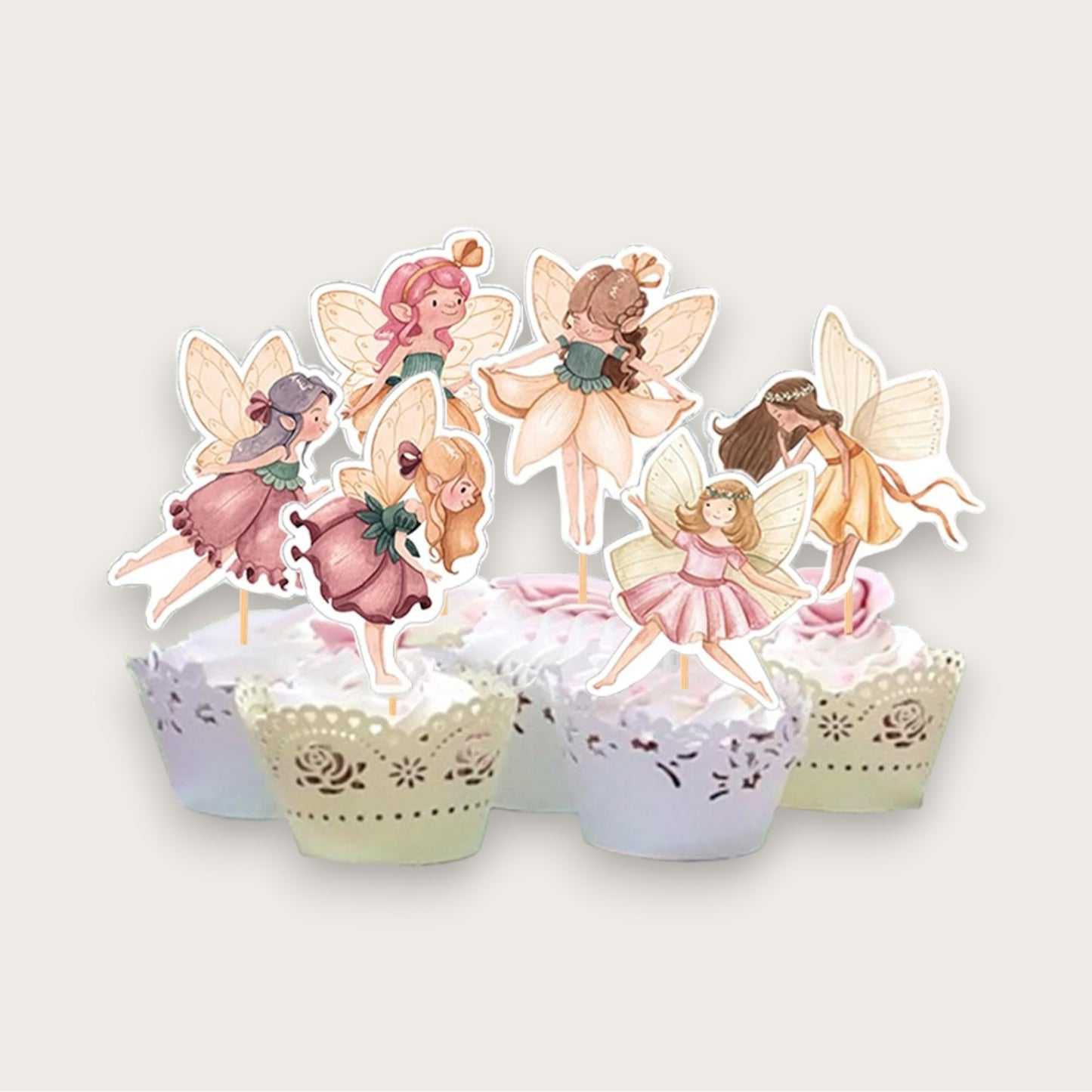 MUFFINS DEKORATION - Älv-toppers 24st