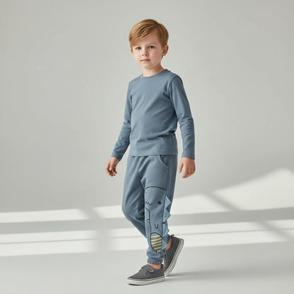 joggers-tunna-blå-dinosaurie-söta