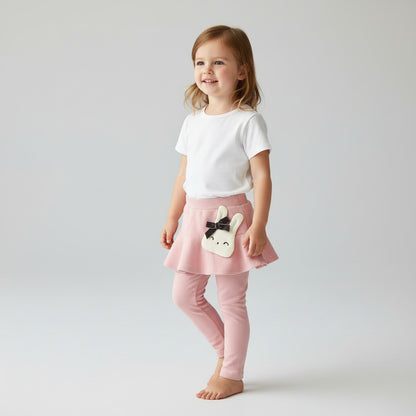 leggings-kjol-rosa-söt-barn-kanin