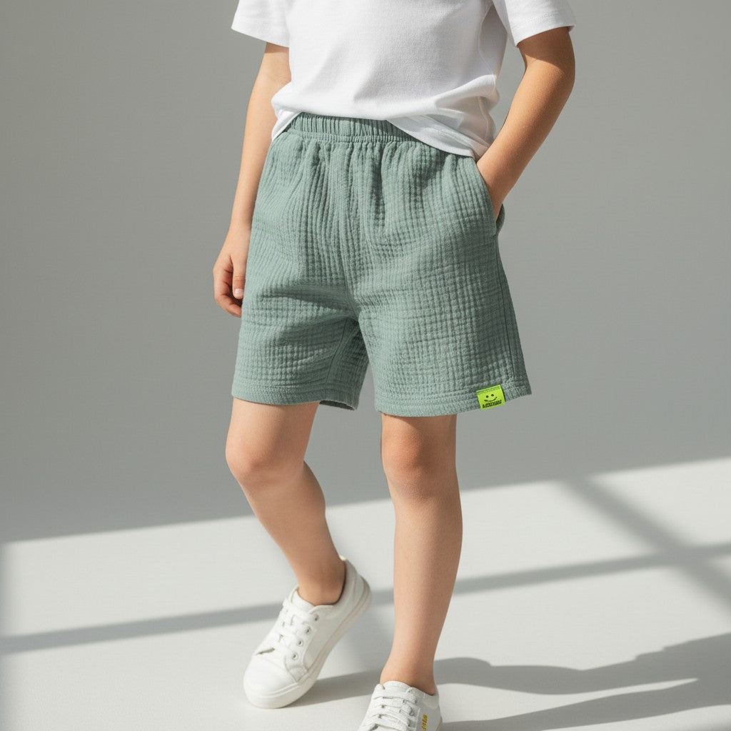 shorts-barn-blå-muslin